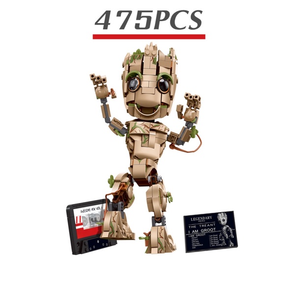 MARVEL GROOT CUSTOM BUILDING BLOCKS - Picture 1 of 5